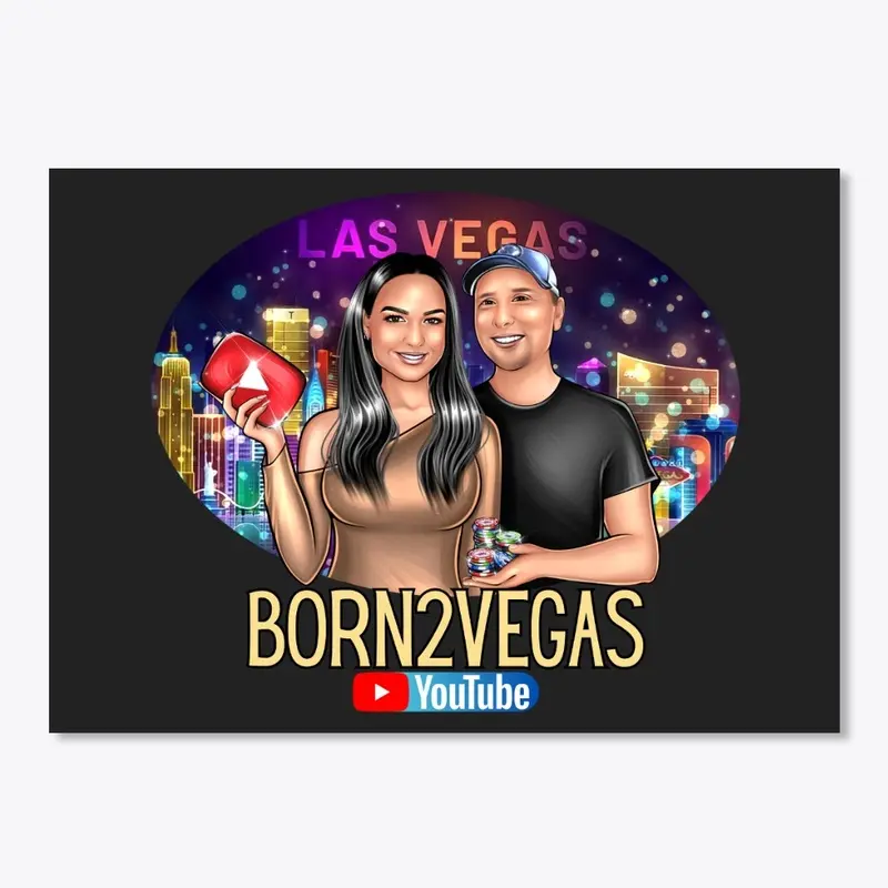 BORN2VEGAS Character Logo on BACK